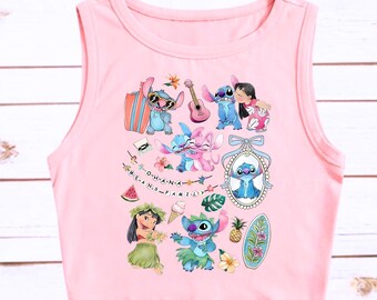 Lilo Stitch Croptop Angel Disney Crop Tank Disneyland WDW Disneyworld Hawaiian Tanktop