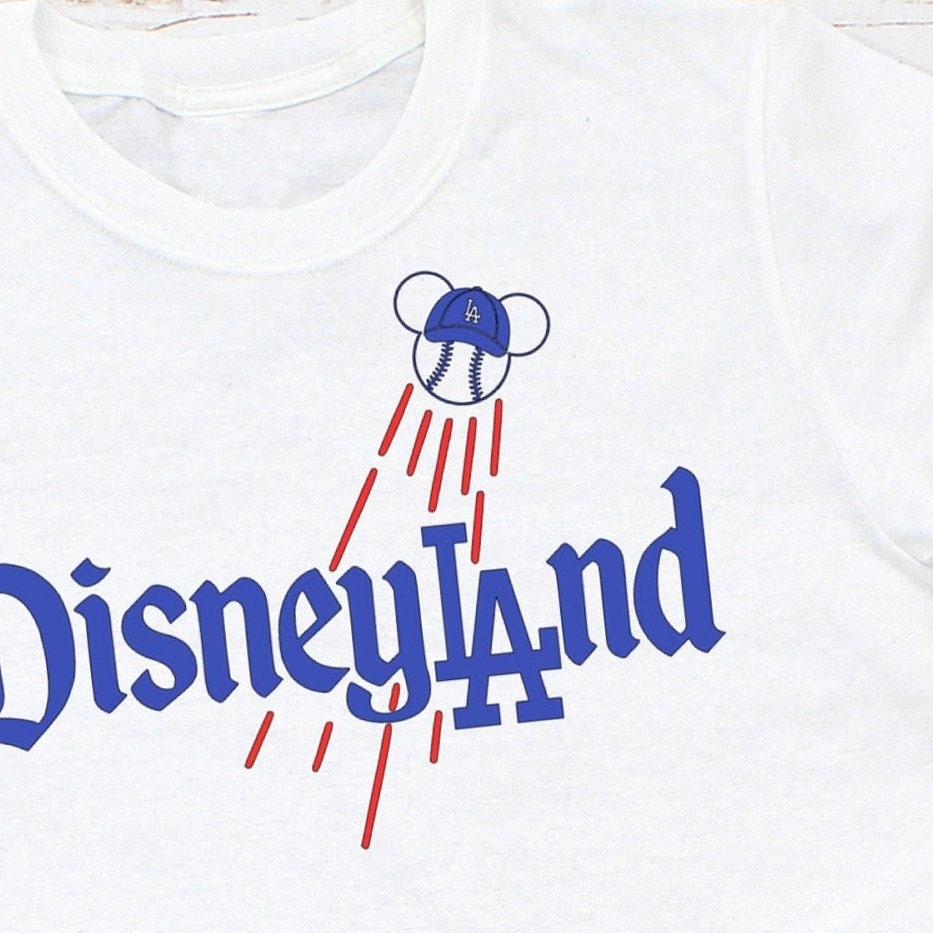 Disneyland LA Dodgers Mickey Baseball Disney Shirt 