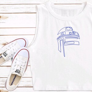 R2D2 Crop Tank Artoo r2-d2 crop tank R2-D2 Star Wars Droid Disney Shirt Crop top Tank Star Wars WDW Batuu Galaxy&#39;s Edge