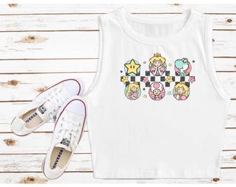 Peach Crop Tank Top Super Nintendo Cropped Universal Studios Cropped Epic Universe Yoshi Toad