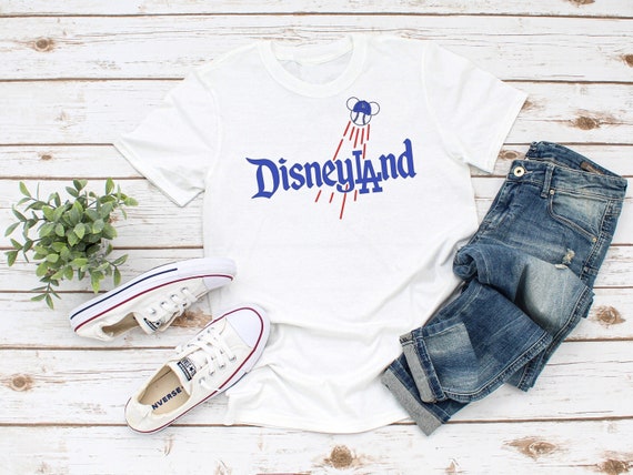 Disneyland LA Dodgers Mickey Baseball Disney Shirt 