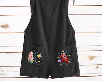 Ariel Romper Flounder Sebastian Little Mermaid Jumper Disney Overalls DCA Disneyland WDW Disneyworld Magic Kingdom Hollywood Studios
