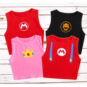 超特価激安 Princess Peach Shirt Cropped Nintendo Super Top Tank Crop ダンス
