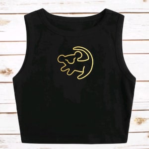 Lion King Croptop Tank Lion Cub Simba Mufasa Disney Shirt Disney Crop Animal Kingdom AK WDW Crop Tank DAK Vacation trip Tee image 2