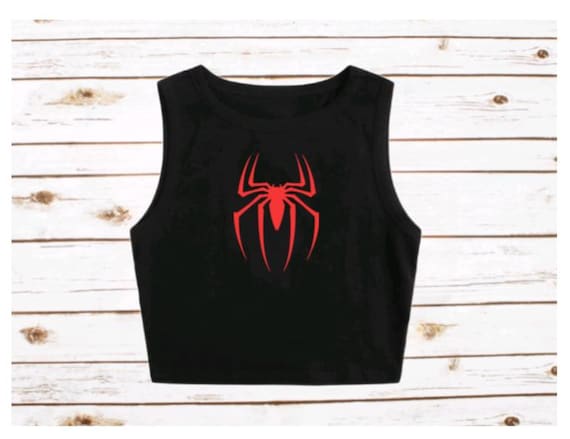 Amazing Spiderman Crop Spidey Baby Tee Avengers Campus Disney Crop DCA Disneyland WEB