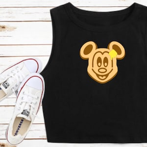 Mickey Waffle Mouse Cropped Tank Disney Shirt Tangled Disney Crop top Disney Butter Foodie Croptop WDW