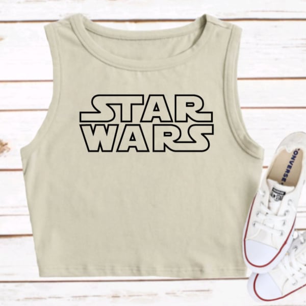 Star Wars Crop Tank top Disneyland Galaxy's Edge Vader Croptop Luke Leia Han Solo Chewbacca r2-d2 C3po DLR WDW Cropped Top