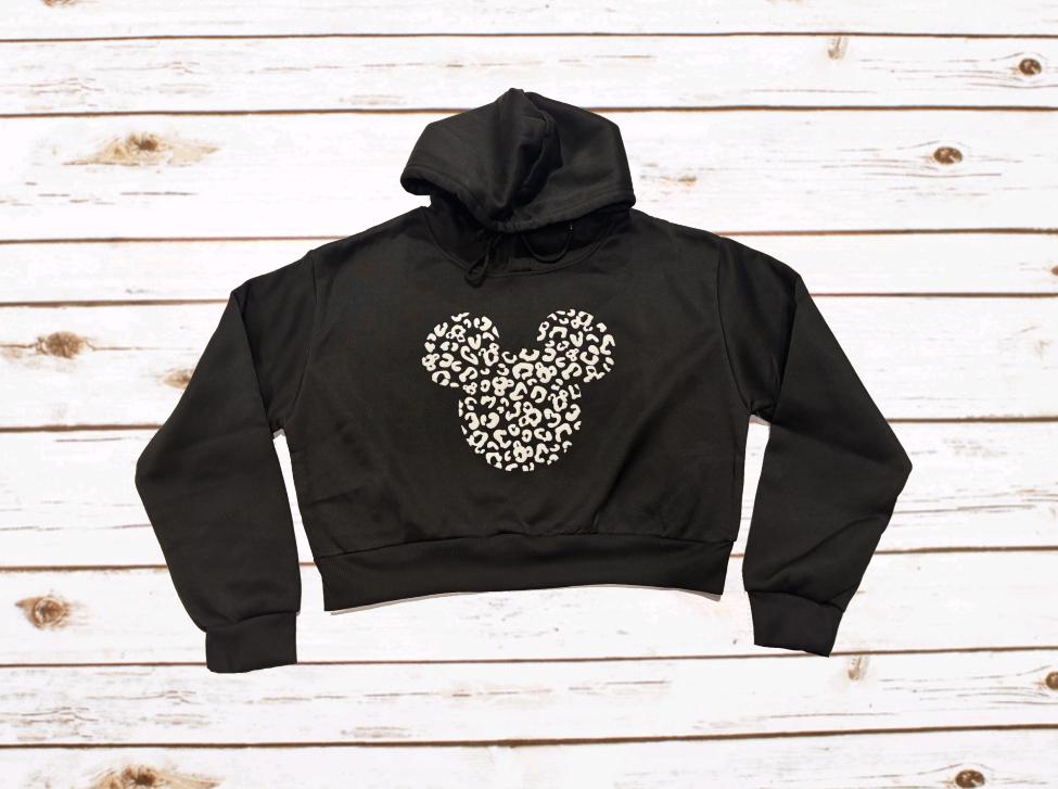 Mickey Mouse Cropped Sweatshirt Etsy
