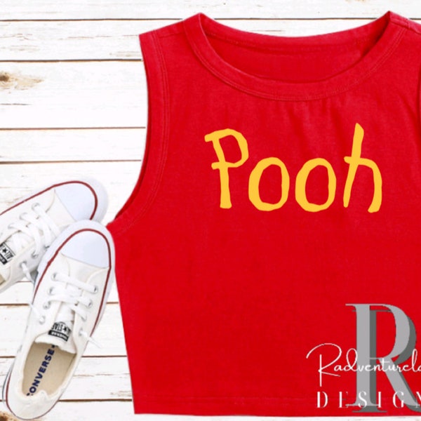 Winnie the Pooh Crop Tank Poohbear Disney Shirt Disney Croptop Disney Crop Tank Top Critter Country Disney Vacation Trip Tee WDW