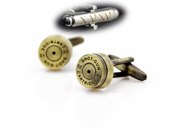 Bullet Cufflinks,Custom Engraved,Western Cartridge Rifle Shell Cuff Links, Wedding Cufflinks ,Groomsmen Gift,Gifts For Dad, steam punk