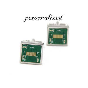 Circuit board cufflinks - unique cufflinks, gift for husband, Men&#39;s Cuff links, gift for dad, tech fashion