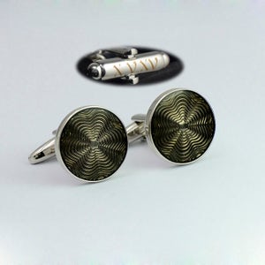 Blue Cufflinks Black Cufflinks Stainless steel cuff link, personalized quality metal cuff links, father of the bride cuff links