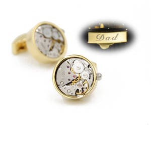 Steampunk Cufflinks link Büro zu tragen, Geschenk für Mann, Uhrwerk-Manschettenknöpfe, Uhr Manschettenknopf, mechanische Zeitmesser Neuheit Manschette benutzerdefinierte