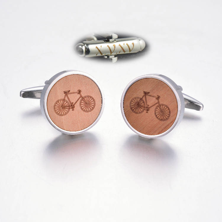 Wood  Bicycle Cufflinks. Bike Cuff Links. Cufflinks for Men. Bicyclis…