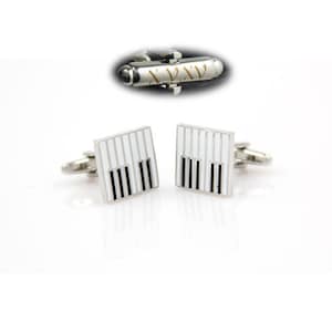 Piano cufflinks, Piano Cuff Links,music cufflinks, music gift, Piano Keyboard Cufflinks,custom musical instrument cufflinks