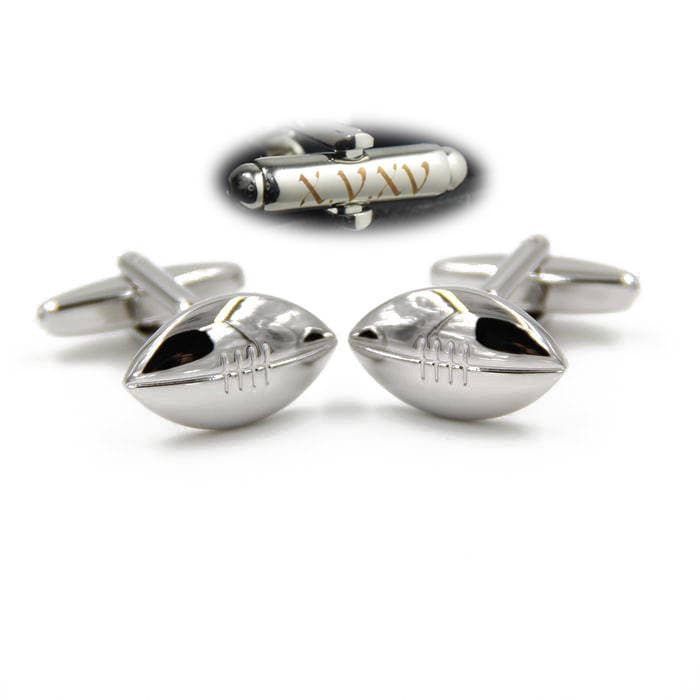 Regali Rugby Gemelli Da Polso Stile Rugby Argento Placcato Per