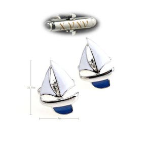 Segeln, Segelboot segeln Sailor Manschettenknöpfe, benutzerdefinierte Initial Manschettenknöpfe Manschette Links.Personalized Cuff Links, Hochzeit Manschettenknöpfe, Segelboot Manschettenknöpfe