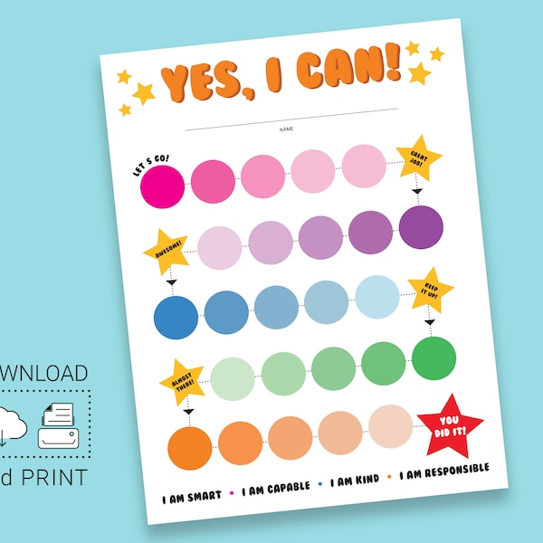 Reward Chart, School, Behavior, Kids Behavior Chart, Good Behavior Chart, Sticker Chart, Positive Affirmations, School Behavior Chart