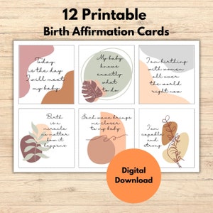 Cartes d'affirmation de naissance imprimables