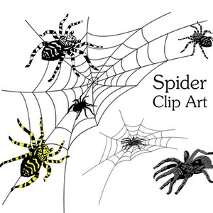 Halloween spider web Clip Art / black spider clipart / spiders web png / witch clipart / spider web / Celebration / ghost clipart