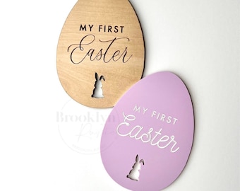 Babys erstes Osterschild | Erste Osterfotorequisite | Baby Meilenstein Marker | Kleeblatt Baby Zeichen | Urlaub Prop | Plakette
