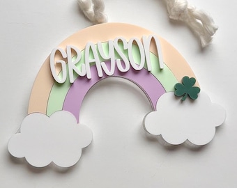 St Patricks Day Anhänger | Geschenkanhänger | Warenkorb Anhänger | Regenbogen Namensschild | St. Patricks Day Anhänger | Korbmarkierer | St. Pattys Day Anhänger