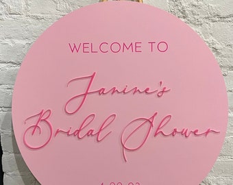 Panneau nuptiale coloré amusant • Panneau nuptiale de douche • Panneau de bienvenue rose • Panneau nuptiale personnalisé • Décorations de mariage