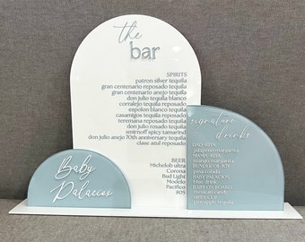 Panneau pour baby shower • Panneau pour bar • Panneau pour boisson • Panneau pour menu de bar • Panneau pour événement • Panneau pour fête