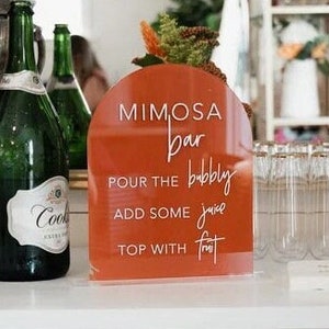 Arch Mimosa Bar Sign • Bar Sign • Mimosa Drink Sign • Wedding Sign • Drink Sign • Party Sign