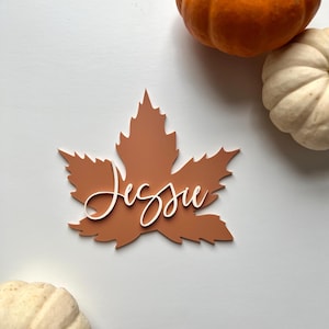 Leaf Place Cards • Escort Cards • Party Name Cards • Thanksgiving Table Decor • Fall Place Cards • Autumn/Fall Decor