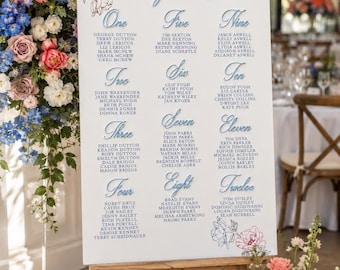 Plan de table de mariage personnalisé en acrylique | Panneau de placement 3D | Panneau de réception moderne