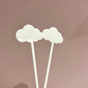 Pack of 12 Drink Stirrers • Cocktail Drink Stir Sticks • Party Decorations • Star Drink Stirrers • Cloud Drink Stirrers • Cocktail Stirrers