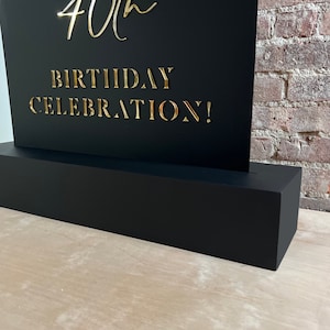Wedding Sign Base • Acrylic Sign Stand • Event Sign Base Stand • Welcome Sign Base Stand • Modern Acrylic Sign Stand  • Block Stand