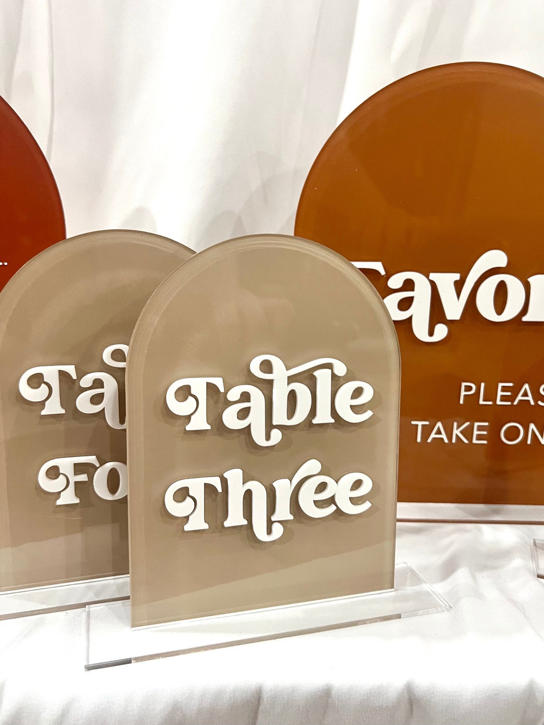 Arch Table Number • Modern Arched Table Number • Acrylic Table Numbers ...