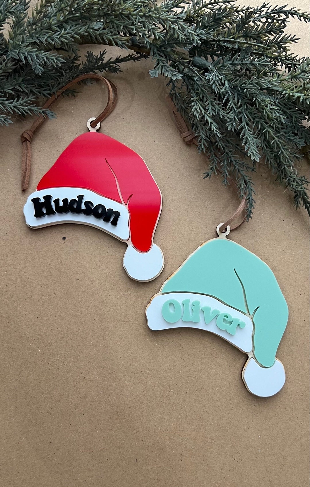 Christmas Hat Ornament 3D Santa Hat Ornament Personalized Name Ornament christmas-hat-ornament-3d-santa-hat-ornament-personalized-name-ornament