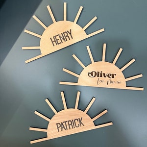 Sun Baby Announcement Sign | Personalized Baby Name Sign | Modern Birth Announcement | Newborn Photo Prop | Boho Birth Announcement
