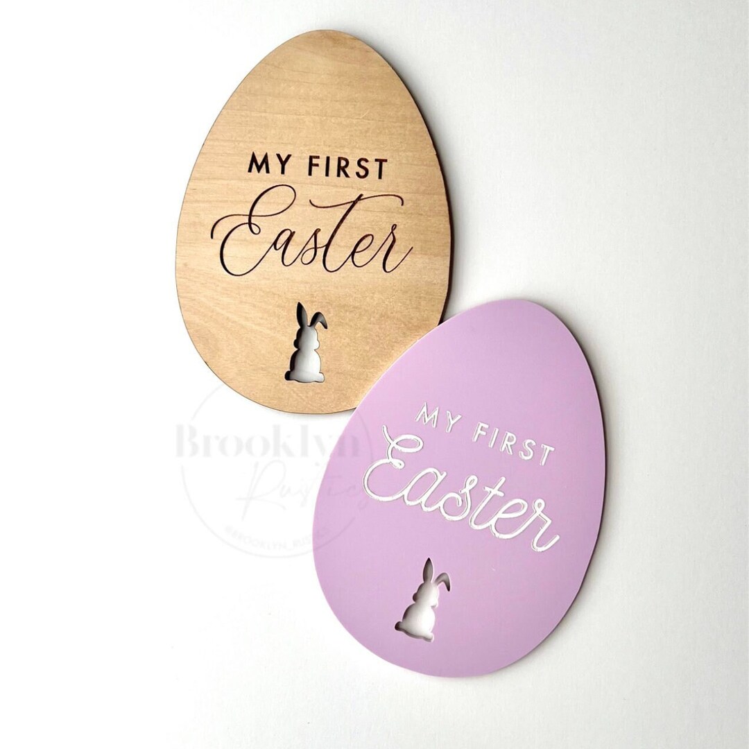 First Easter Signs Baby's First Easter Sign | First Easter Photo Prop | Baby Milestone ...