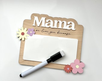Muttertag Zeichen | Muttertagsmagnet | Wir lieben dich, weil | Muttertagsgeschenk | Geschenke für Sie | Geschenke für Mama | Dry Erase Schild + Marker