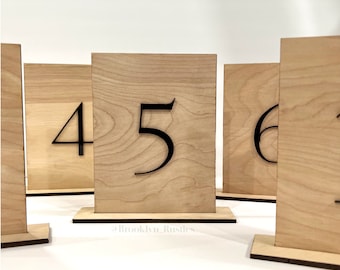 Numéro de table rectangulaire • Numéro de table moderne • Numéros de table en bois • Numéro de table de mariage bohème • Décorations de table de mariage