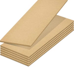 1/4" MDF ~ 11-12 x 24 inch 6 mm Glowforge proofgrade ontwerpplaat, hardboard, lasergravure, lasersnijden, CNC-houtplaten