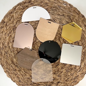 10 Blank Ornaments | 2023 Blank Shapes | Sold in Packs of 10 | Acrylic & Wood Blank Ornaments | DIY Ornaments