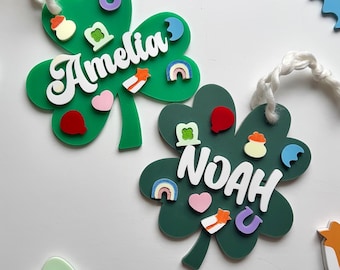St Patricks Day Anhänger | Geschenkanhänger | Warenkorb Anhänger | Namensschild | Glücksbringer Anhänger | Korbmarkierer | Müsli Charms St. Pattys Day Tag
