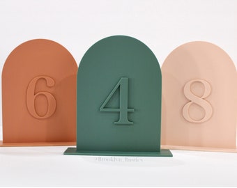 Arch Table Number • Modern Arched Table Number • Acrylic Table Numbers •Matte Finish Table Number • Wedding Table Decorations