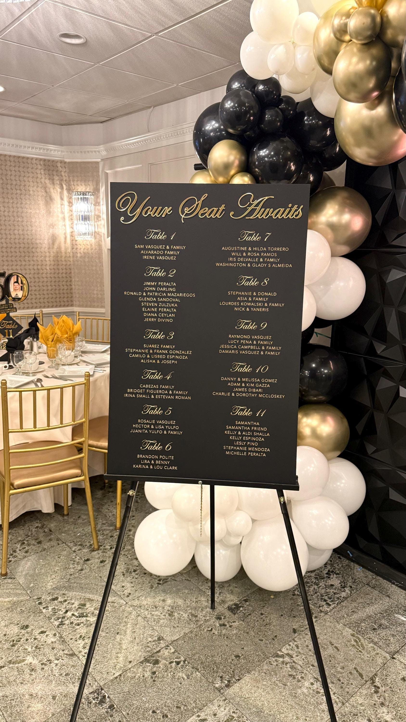Classic Wedding Seating Chart • Acrylic Wedding Sign • Wedding Decor • Wedding Sign • Wedding Decorations • Wedding Day Signage