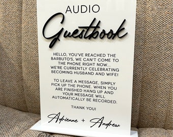 Recorded Guestbook Sign • Audio Guestbook Sign • Modern Guestbook Sign • Wedding Sign • Guestbook Sign • Party Sign 8x10 Size