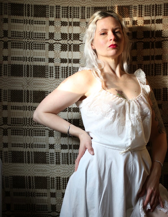 Antique Edwardian Lace & Cotton Camisole