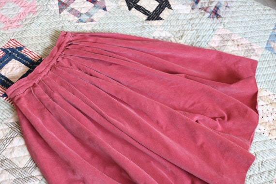 1970s Salmon Pink Corduroy Circle Skirt - image 3