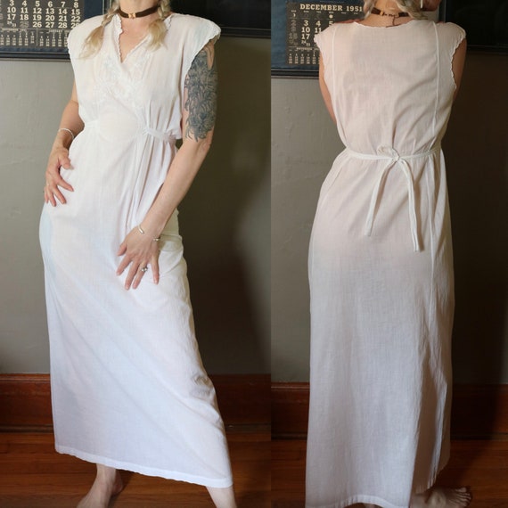Antique Victorian/Edwardian Sheer Embroidered Whit