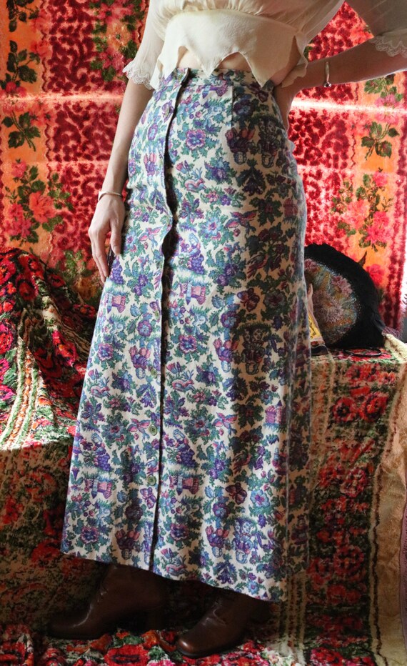 Vintage 30s/40s Renaissance Lovers Novelty Print S