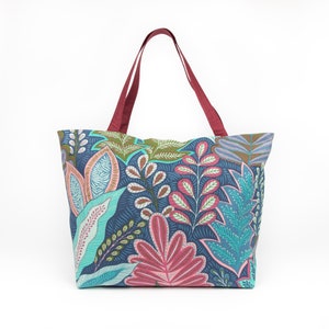 Beach bag XXL, shopper bag with zipper, water-repellent, foldable shopping bag, large bathing bag image 4